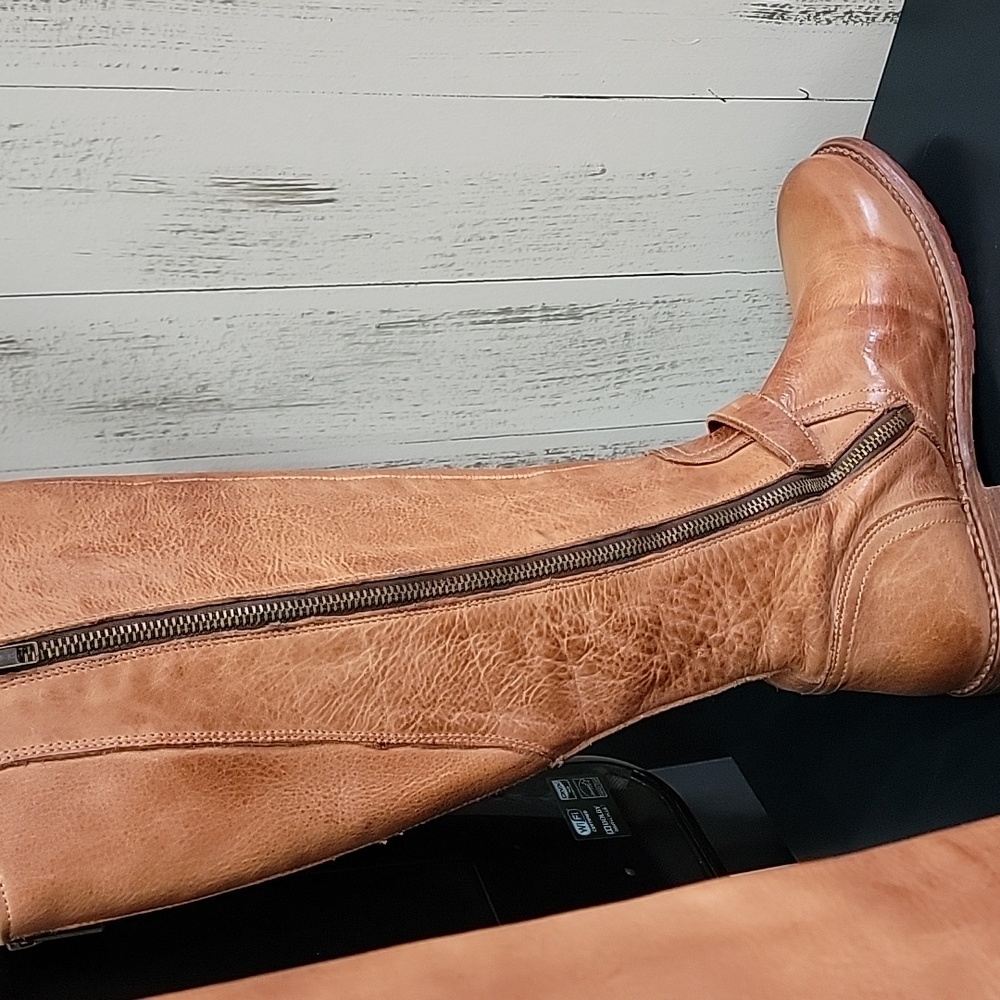 New Bed/Stu Glaye Tan Leather Boots - Picture 5 of 11